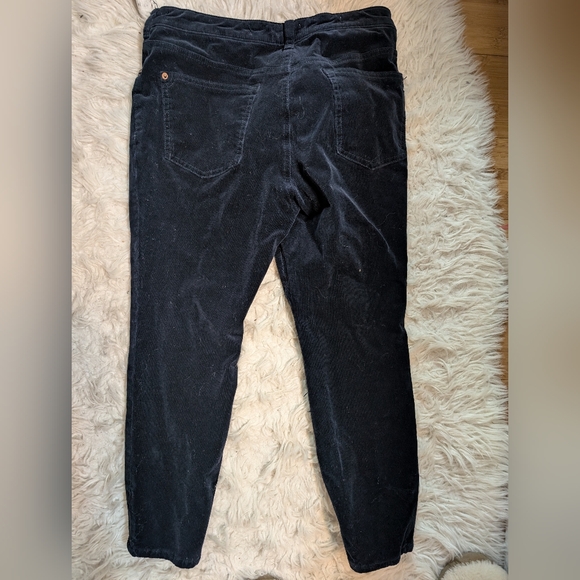 Pilcro navy blue High Rise Button Fly Skinny Corduroy Pants 31P - Picture 7 of 7